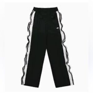 Adidas Originals R3CD Track Pants V-Band Waist Side Ruffles Black White M